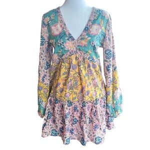 Allison New York Boho Floral Print Cotton Dress Size XS (4/6 fit)